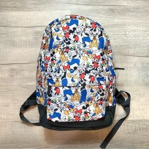Disney Store Mickey Mouse and Friends All Over Graphic Cartoon Backpack Laptop